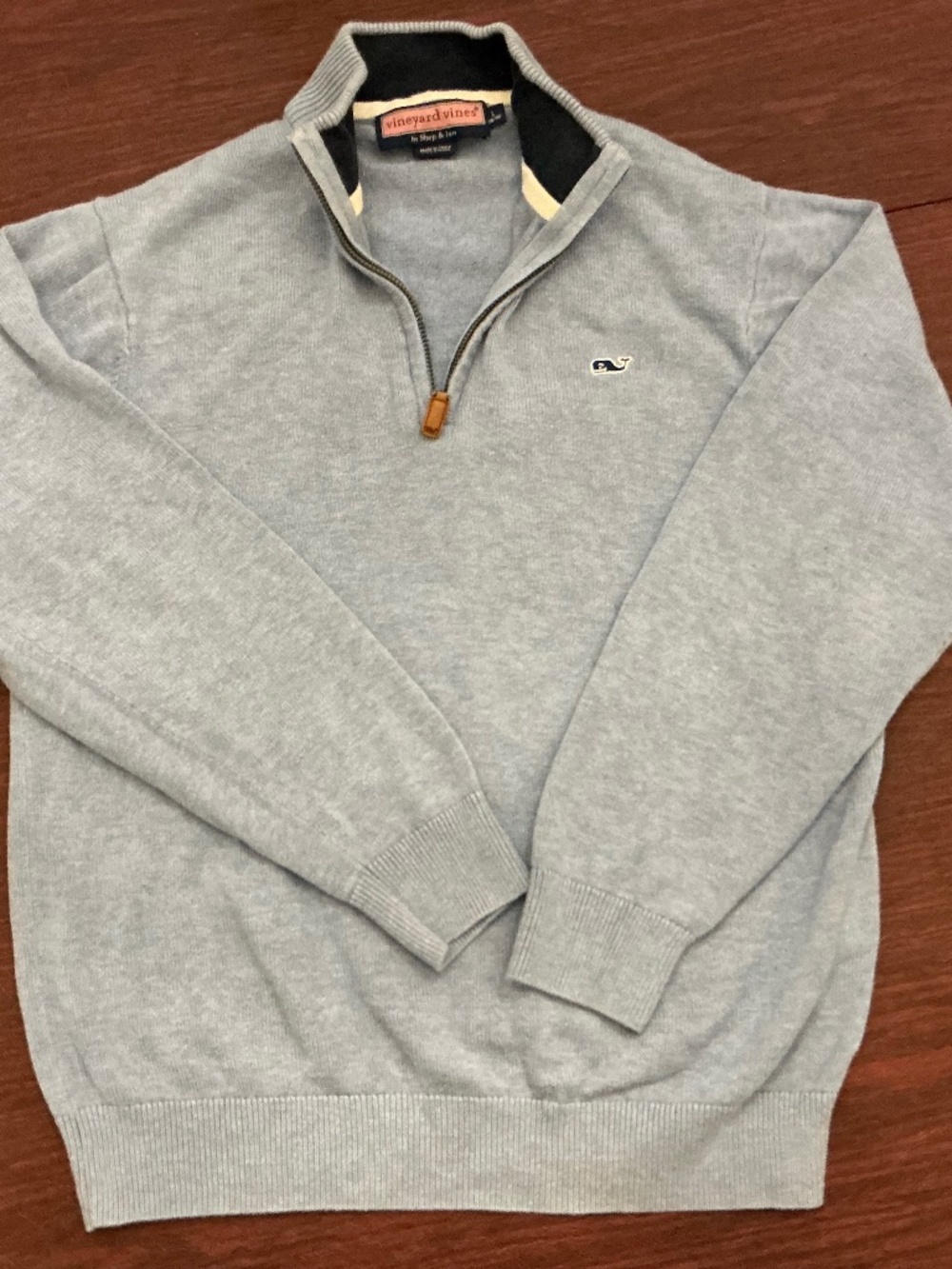 Boys Vineyard Vines light blue quarter zip
